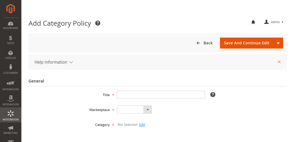 Add new category policy