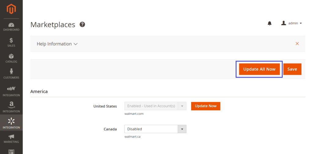 Update your marketplaces