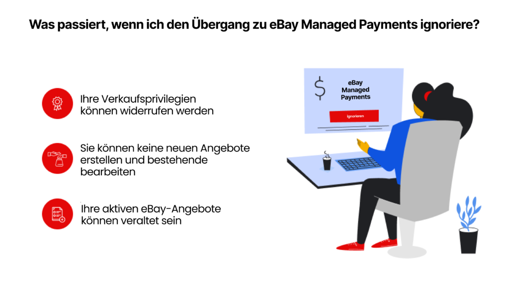 Was passiert, wenn ich den Übergang zu eBay Managed Payments ignoriere?