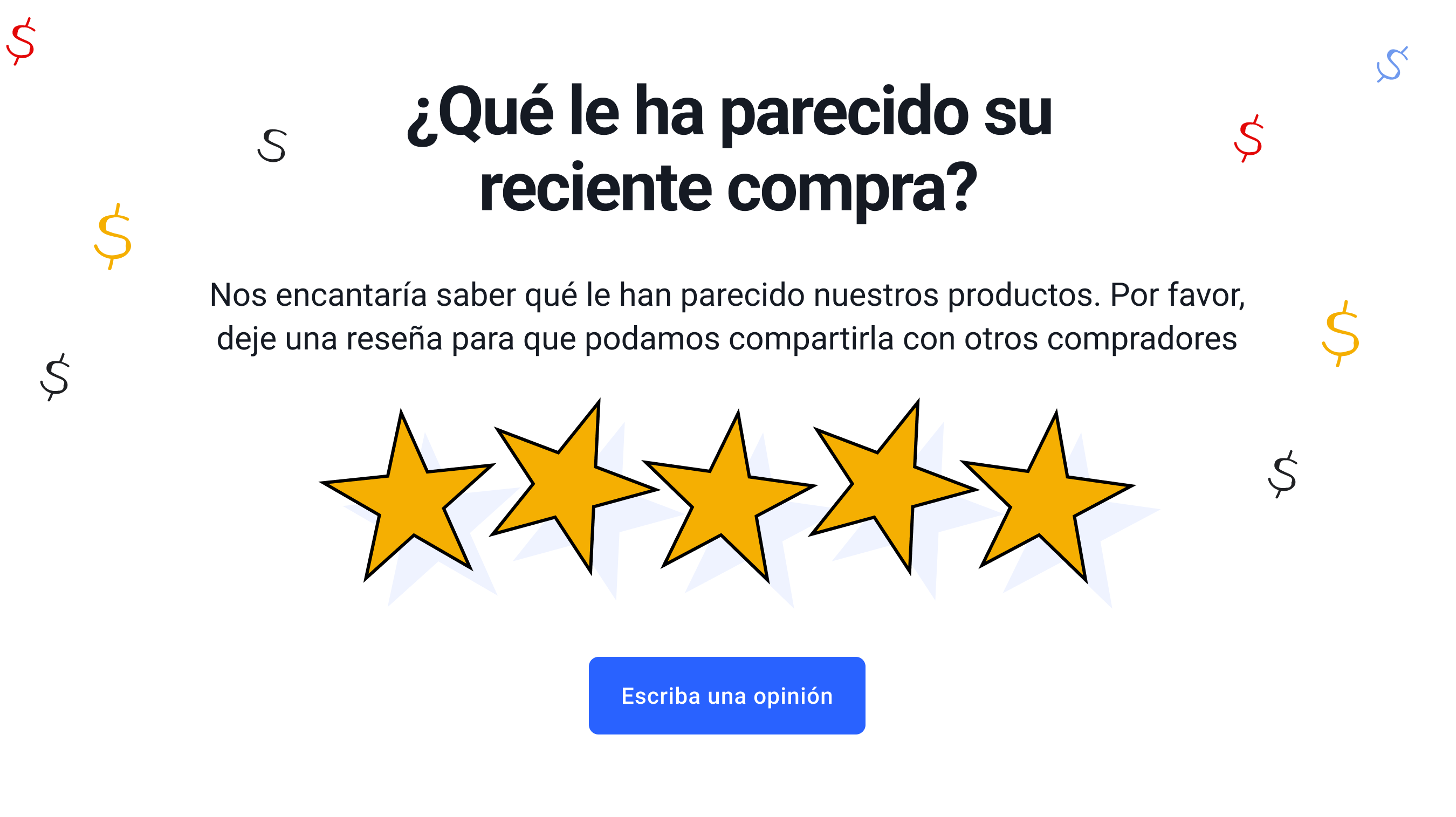 Pedir a los clientes una opinión