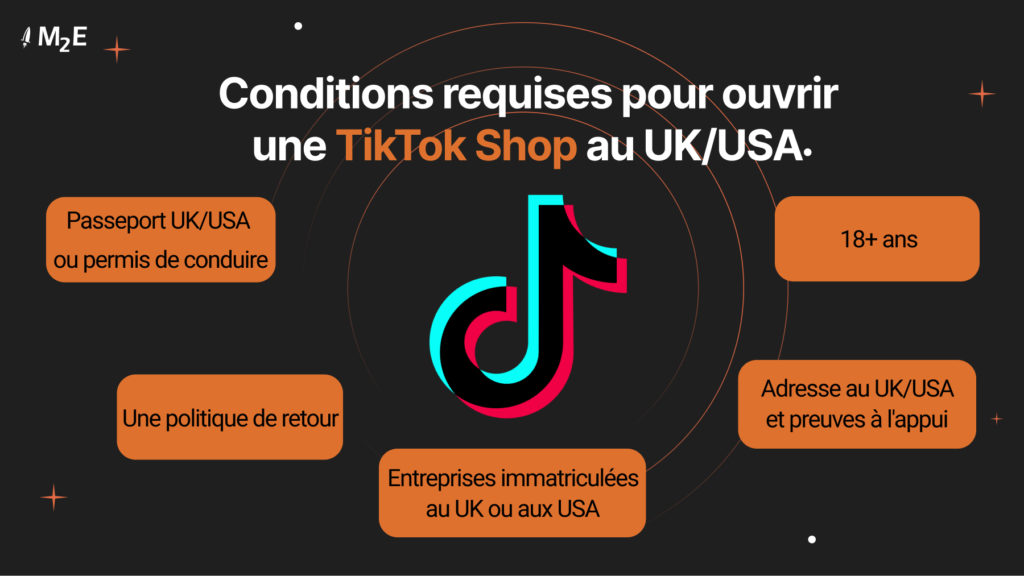 Conditions requises pour ouvrir une TikTok Shop