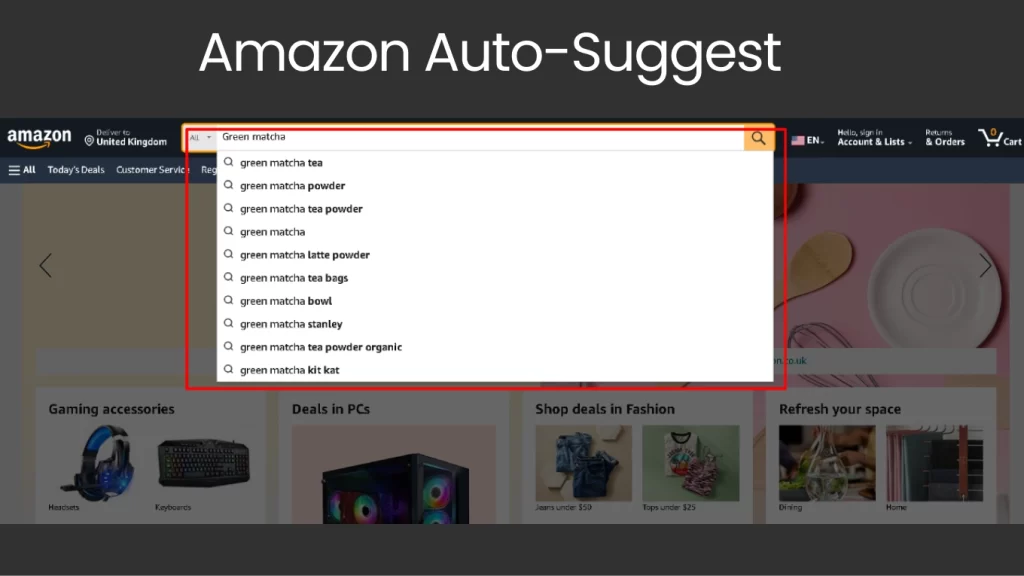 Amazon Auto-Suggest