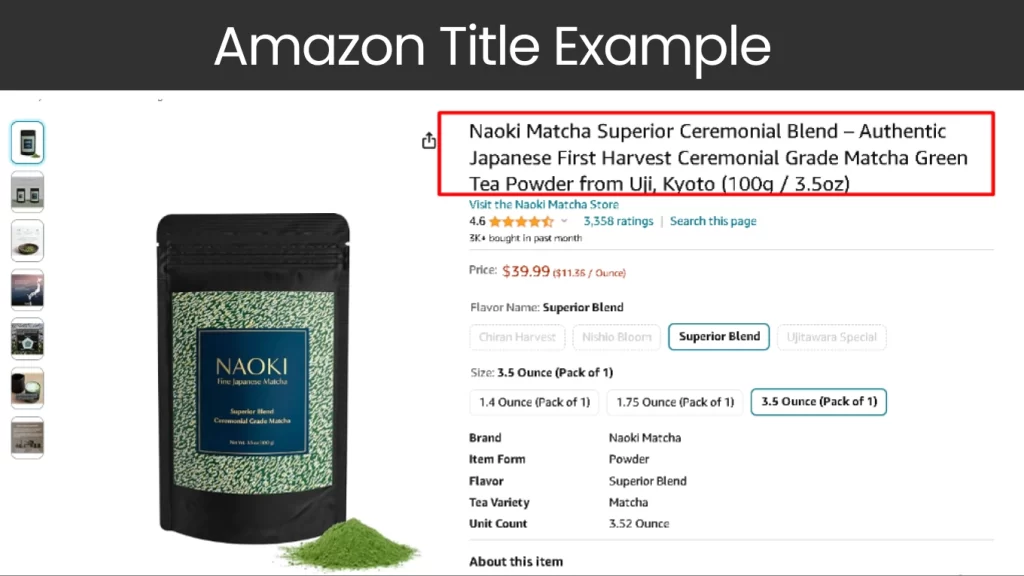 Amazon Product Title Example