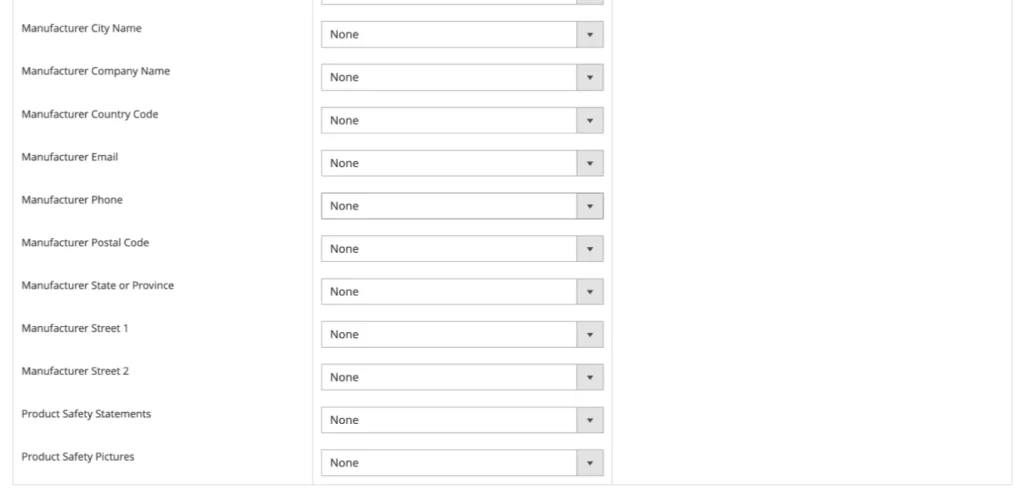 eBay Manufacturer Info