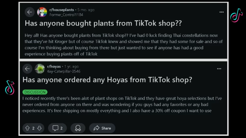 ¿Alguien ha comprado plantas en la TikTok Shop?