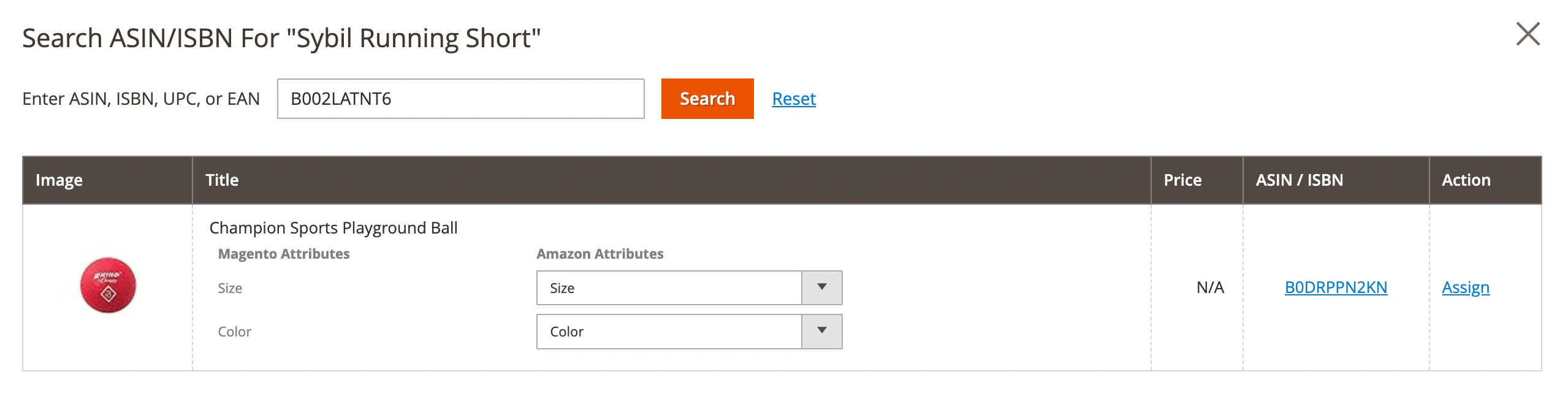 M2E Pro Search for ASIN Variational Product