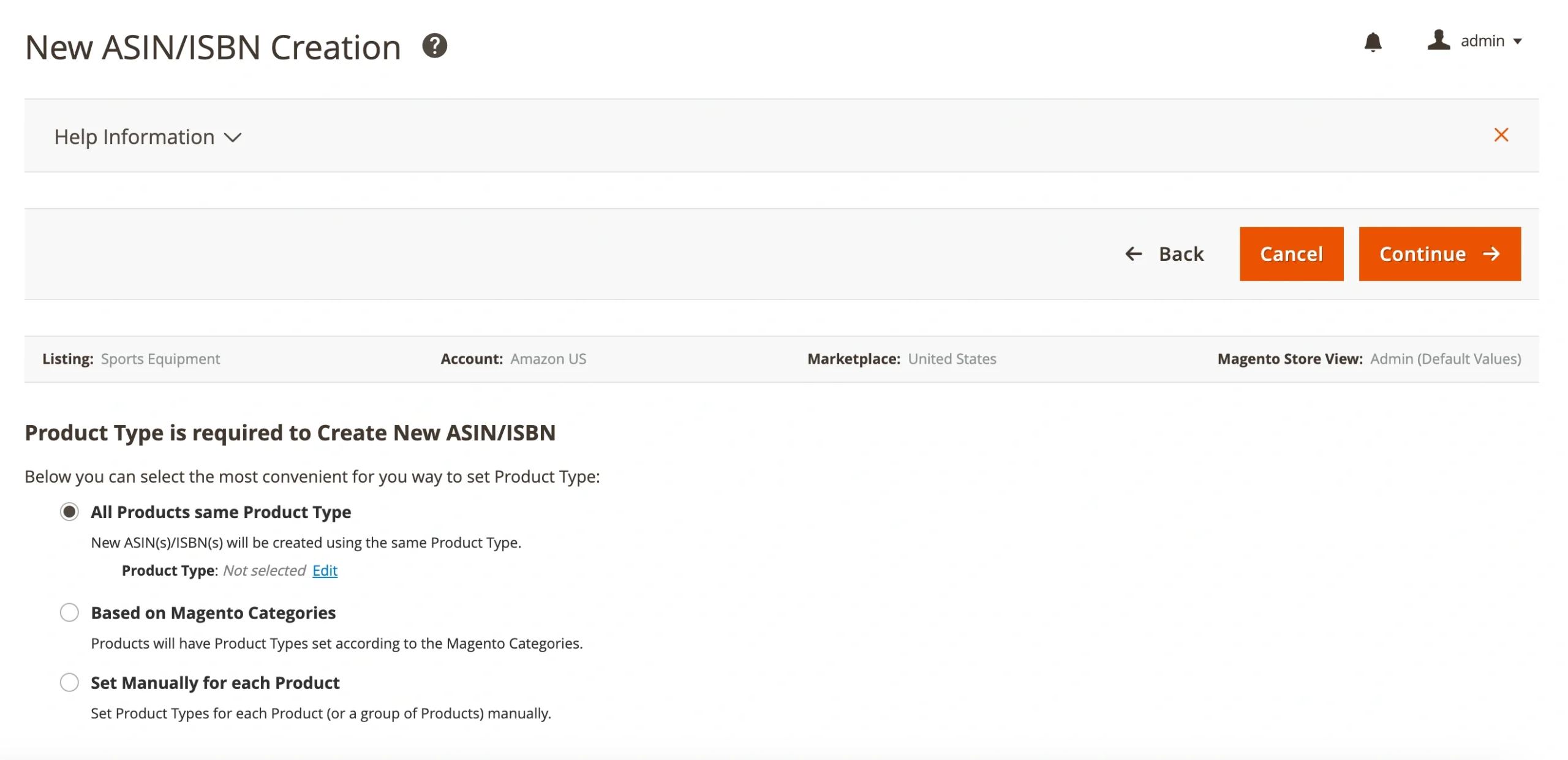 M2E Pro Set Amazon Product Type for new ASIN