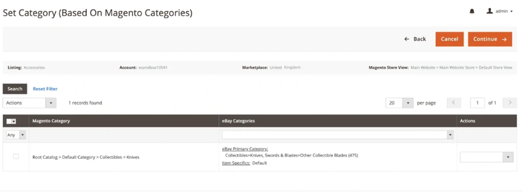 Set eBay Categories with M2E Pro