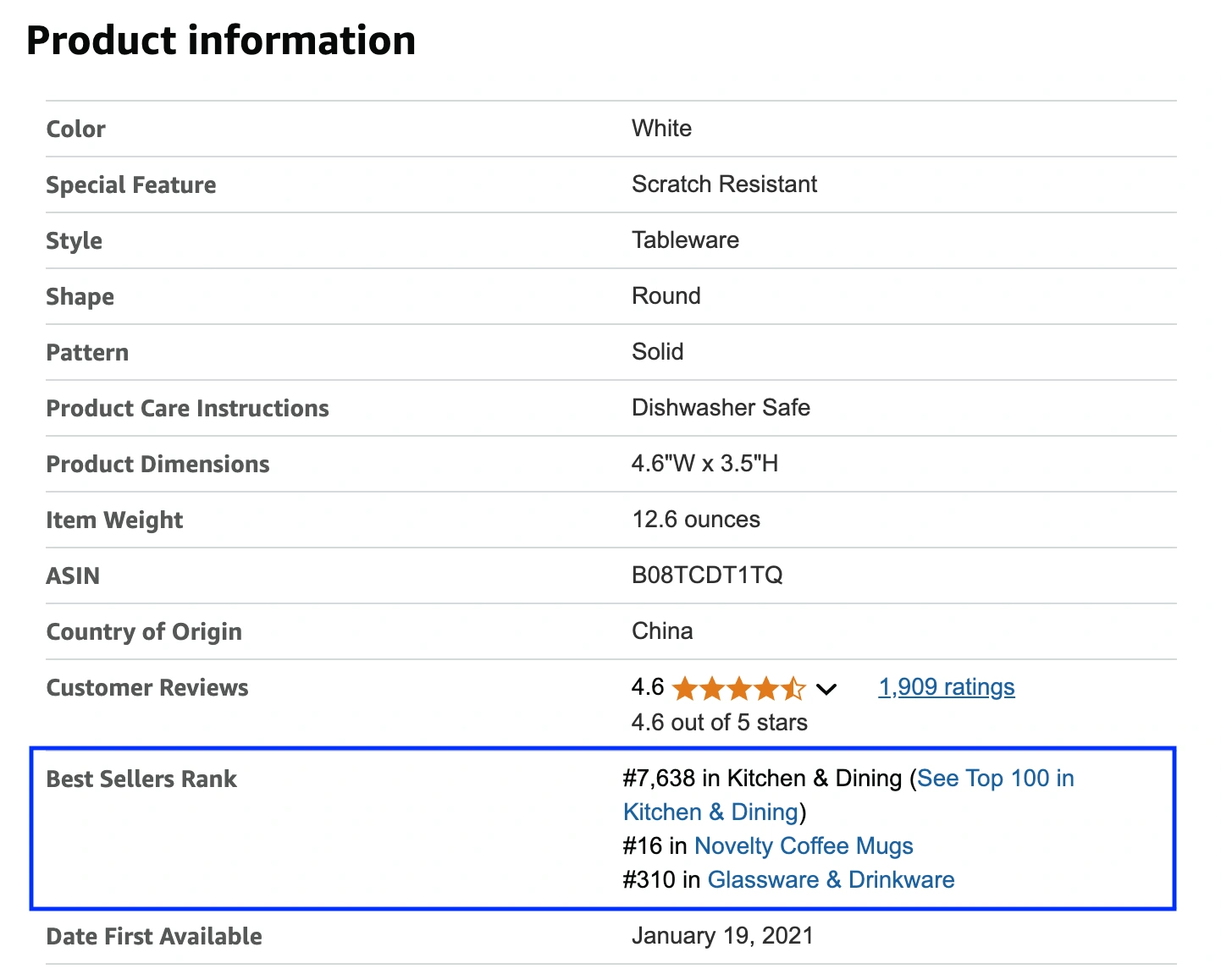 Amazon Best Sellers Rank